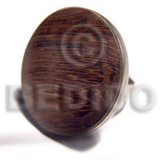 big accent haute hippie round 30mm / adjustable metal ring/  polished robles wood - Home
