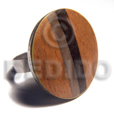 big accent haute hippie round 30mm / adjustable metal ring/  polished robles/greywood combination - Home
