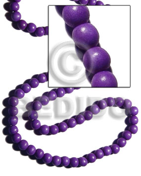 10mm natural white  round wood beads dyed in lavender - Home
