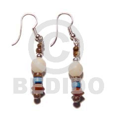 dangling buri beads/4-5mm coco Pokalet/wood beads combination - Home