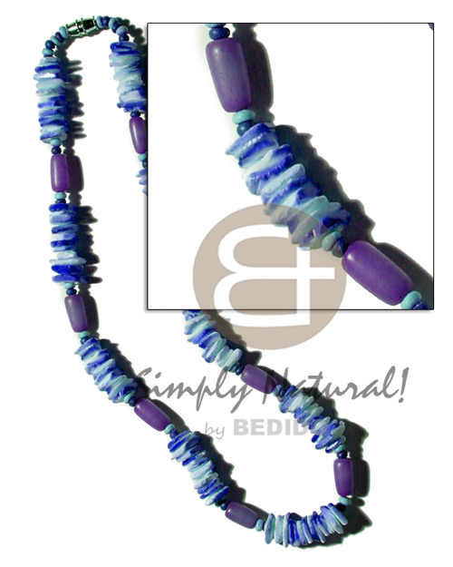 buri seed tube & colored white rose combination  2-3mm coco Pokalet. / lavender & blue - Home