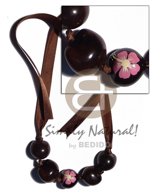 kukui nuts ribbon choker - Home