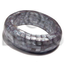 chunky  bangle  violet hammershell blocking / back to back  shell / ht= 30mm inner diameter = 65mm thickness 15mm - Shell Bangles