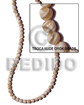 troca natural/nude  / oyok-male round beads 6-7mm - Home