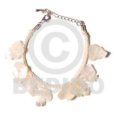 white macramie  dangling hammershell - Home