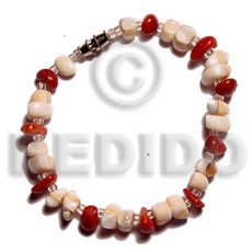 mosaic luhuanus  red corals combination & glass beads - Home