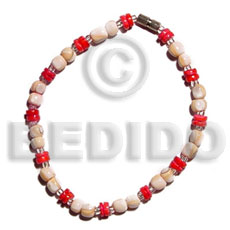 luhuanus beads  white clam in red combination - Home