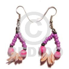 dangling 2-3mm pink coco pokalet  pink rose - Home