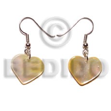 dangling MOP 30mm heart earrings - Home