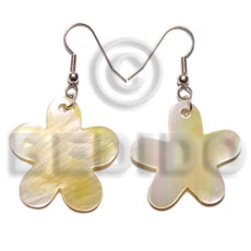 dangling 30mm MOP flower earrings - Home