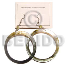 dangling black lip hoop earrings 50mm - Home