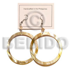 dangling brown lip hoop earings 50mm - Home