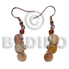 dangling triple 10mm round brownlip - Home