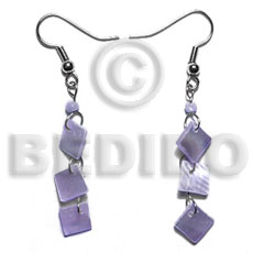 dangling  8mm lilac hammershell triple diamond - Home