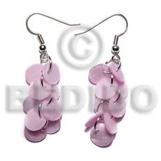 dangling multiple pastel pink round 8mm kabibe / 9 pcs. - Home