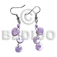 dangling triple 10mm lilac round hammershell - Home