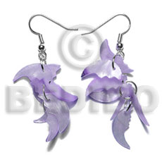 dangling 17mmx8mm lilac hammershell 7pcs. quarter moon - Home