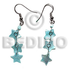 dangling 10mm aqua blue triple star hammershell - Home