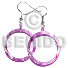 dangling  pink kabibe shell earrings 45mm - Home