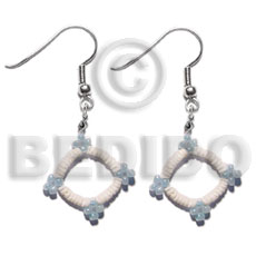 dangling white clam / glass beads combination - Home