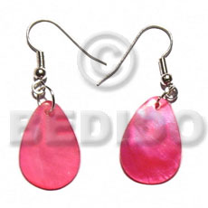 dangling teardrop pink hammershell 20mmx15mm - Home