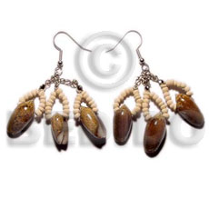 dangling olive shells  2-3mm coco Pokalet. bleach combination - Home
