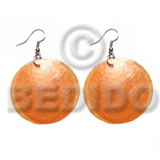 dangling double orange capiz round 35mm - Home