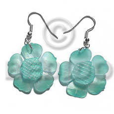 dangling graduated aqua blue 30mm hammershell  flower  grooved nectar - Home