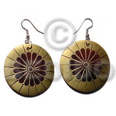 dangling 35mm round handpainted/embossed blacktab - Home