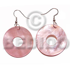 dangling 35mm ring  hammershell / baby pink - Home
