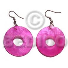 dangling 35mm ring  hammershell / fuschia pink - Home