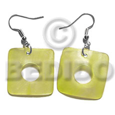 dangling 35mm square hammershell / yellow - Home
