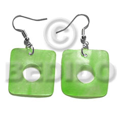 dangling 35mm square hammershell / bright green - Home