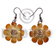 dangling 30mm flower hammershell in graduated orange  dotted skin nectar - Home