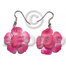 dangling 30mm in graduated  fuschia pink flower hammershell  grooved nectar - Home