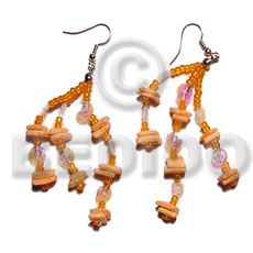 dangling white rose  multicolored sequins / orange - Home