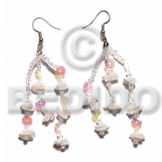 dangling white rose  multicolored sequins - Home