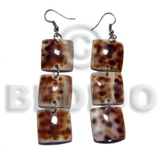 dangling triple 15mmx15mm cowrie tiger shell - Home