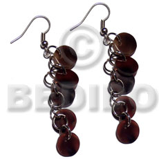 dangling 5 pcs. 10mm round blacktab shells - Home