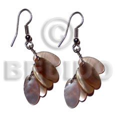 dangling 5 pcs. 15mmx12mm brownlip ovals - Home