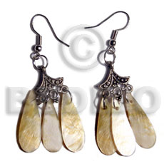 dangling 25mmx10mm MOP teardrops in oxidized metal - Home