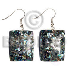 dangling 25mmx20mm rectangular paua shells - Home