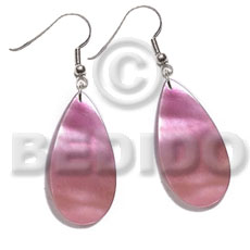 dangling kabibe inverted rounded teardrop 20mmx10mm-two tone - lavender-soft pink combination - Home