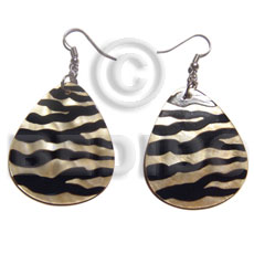 dangling "40mmx34mm" teardrop MOP  animal print - Home