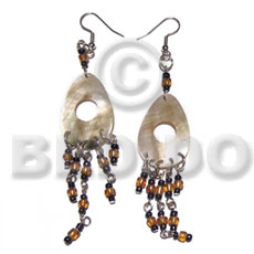 dangling 20mmx17mm teardrop hammershells  tassled glass bead - Home