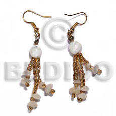 dangling glass beads and buri nuggets  troca shell beads - Home