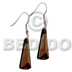 dangling 40mmx15mm 3 sided brownlip  resin backing - Home