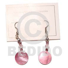 dangling round 25mm pink hammershell - Home