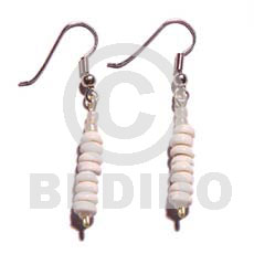 dangling grinded puka earrings - Home