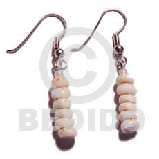 dangling grinded tiger puka earrings - Home